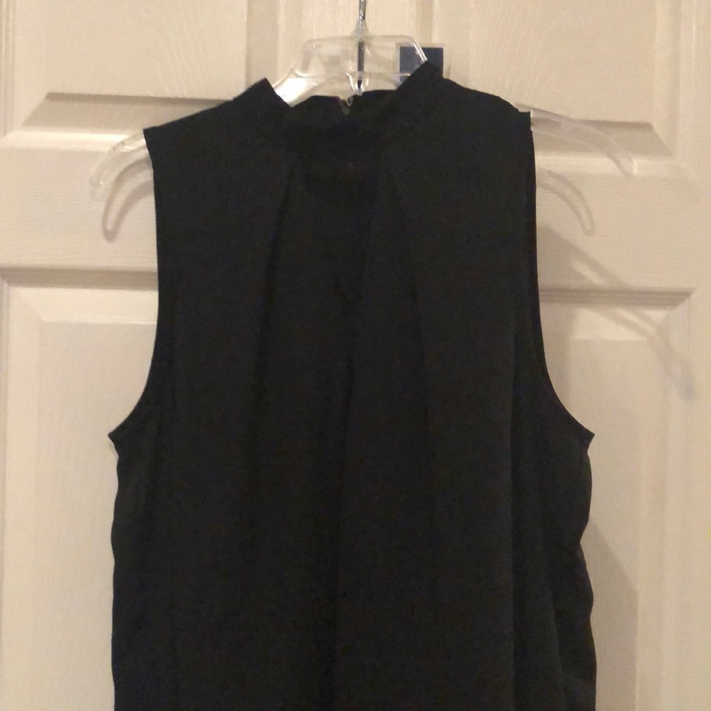 Black sheer high neck tank